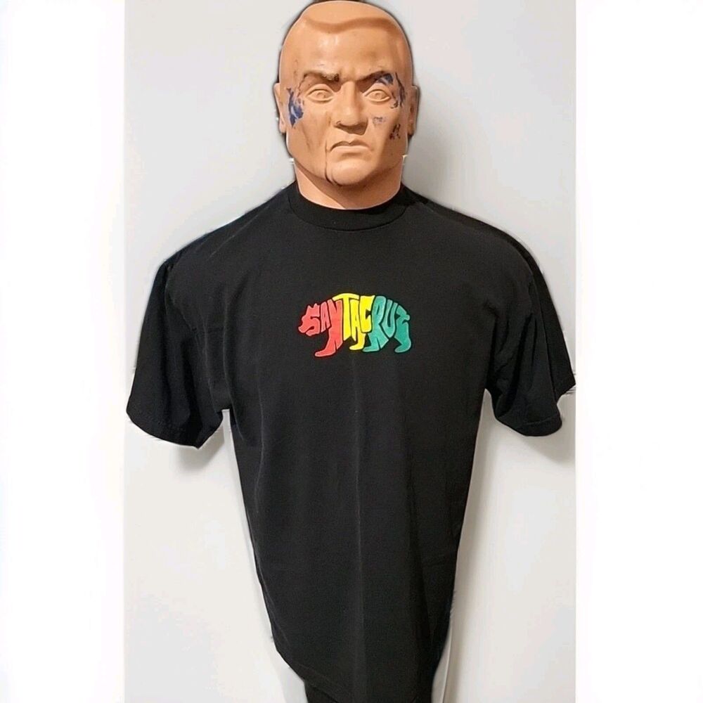 Vtg SANTA CRUZ  T- Shirt Men's Graphic Bear Logo California Sz XL Y2K Alstyle